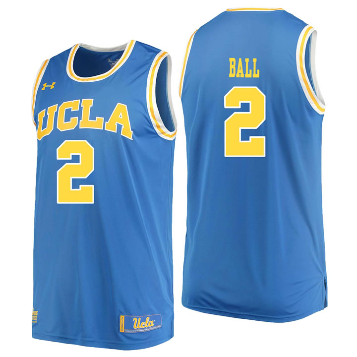 UCLA Bruins 2 Lonzo Ball Blue College Basketball Jersey Dzhi